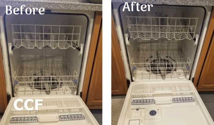 How do i discount clean my dishwasher
