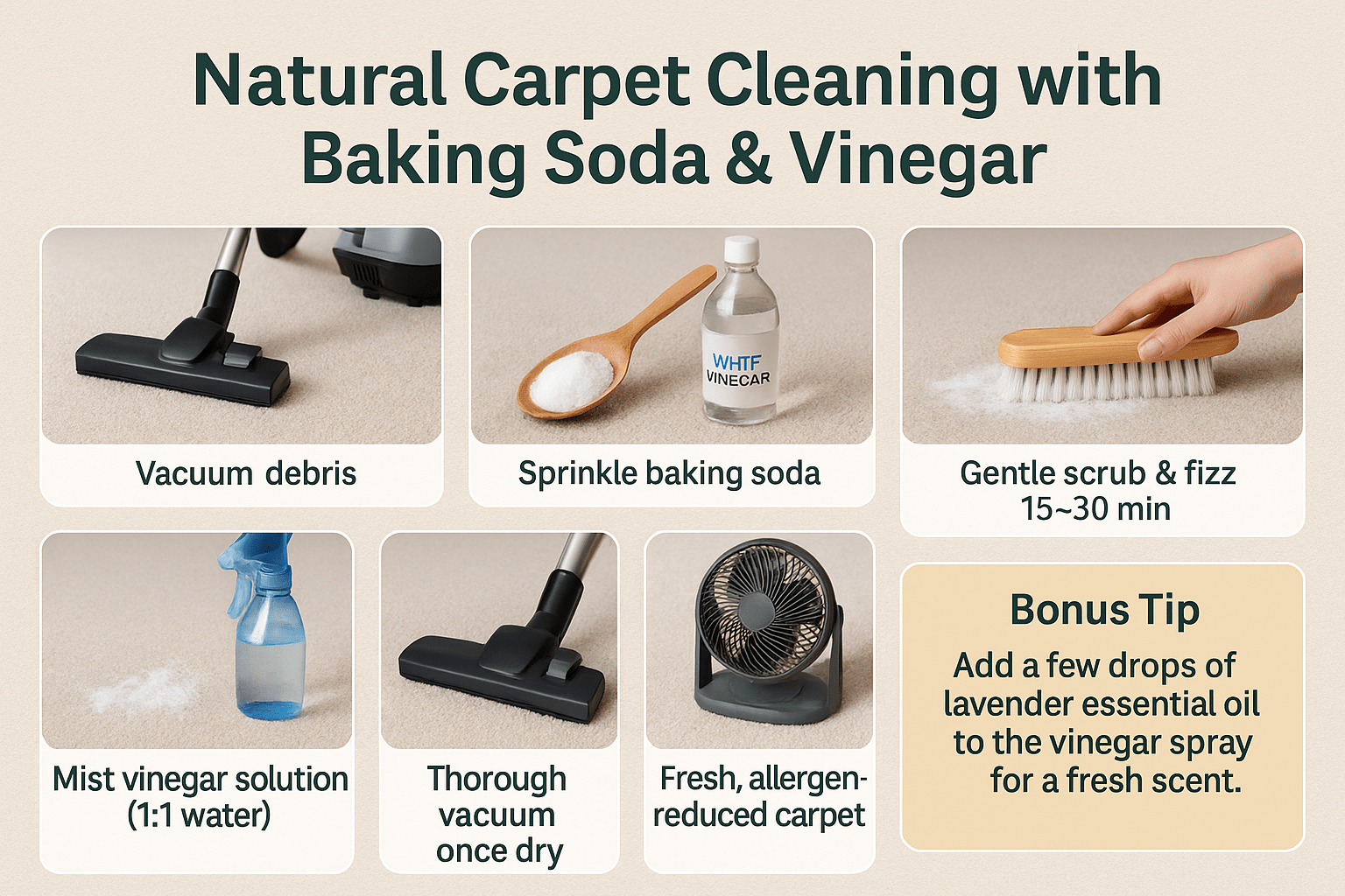 How to Clean Carpets With Natural Solutions: Easy & Effective Tips